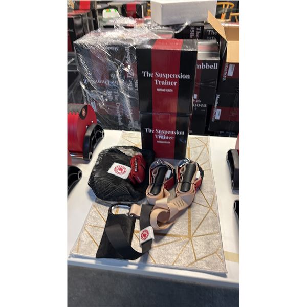MANHAS HEALTH CO SUSPENSION TRAINER FULL SET PORTABLE BODYWEIGHT FITNESS SYSTEM NEW IN BOX 3 PACK