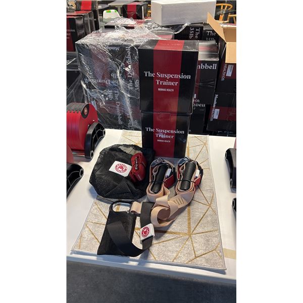 MANHAS HEALTH CO SUSPENSION TRAINER FULL SET PORTABLE BODYWEIGHT FITNESS SYSTEM NEW IN BOX 3 PACK