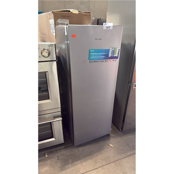 HISENSE FV06C7ASE 21.7 INCH 6.0 CU FT GARAGE READY CONVERTIBLE UPRIGHT FREEZER REFRIGERATOR
