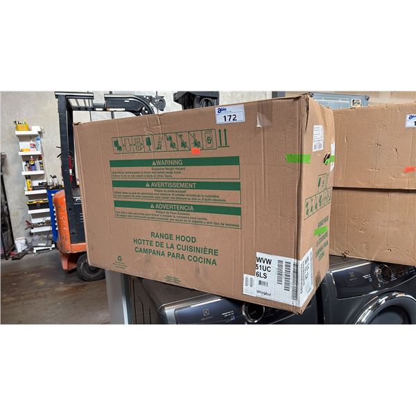 WHIRLPOOL WVW51UC6LS 36 INCH 400 CFM RANGE HOOD