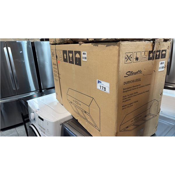 DANBY SILHOUETTE SELECT DURH361SSSL 36 INCH 450 CFM UNDER CABINET CANOPY RANGE HOOD STAINLESS STEEL