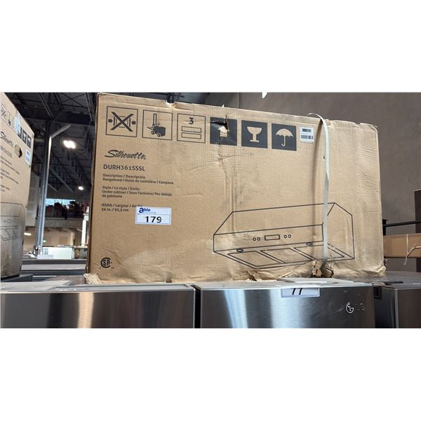 DANBY SILHOUETTE SELECT DURH361SSSL 36 INCH 450 CFM UNDER CABINET CANOPY RANGE HOOD STAINLESS STEEL