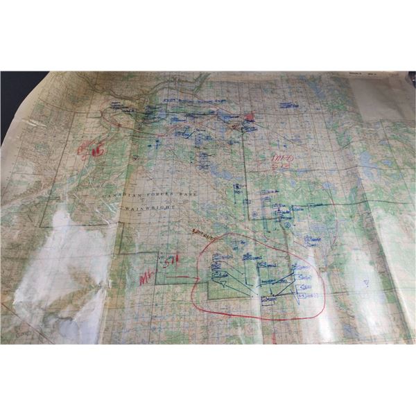 Canadian Military Topographic Map Edition 16 MCE 14 with Handwritten Annotations