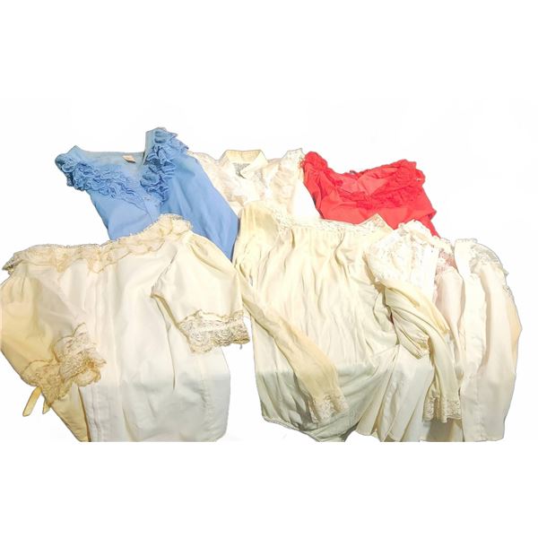 Malco Modes Ladies Blouses and Bodysuit Assortment, Lace Trim, 7 Pieces