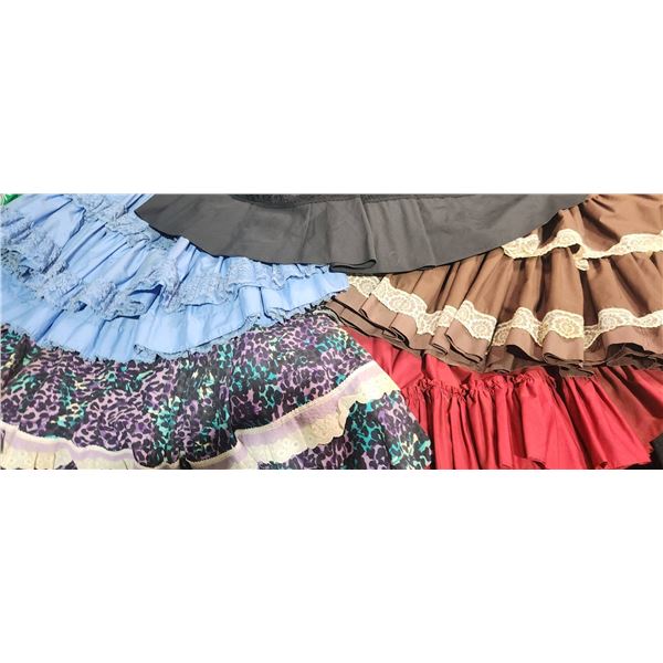 6 Malco Modes San Francisco Ruffled Skirts Mixed Sizes