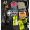 Image 3 : Office Supply Lot with Boxed Pen, Organizer Racks, and Assorted Stationery