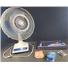 Image 1 : Lot With Table Fan, Resin Heating Mat, AV Cables