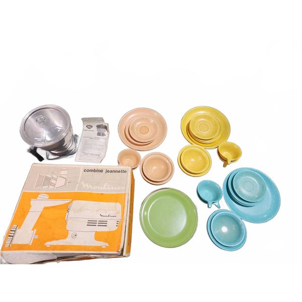 Melamine Dinnerware Set, Filtro Corn Popper, Moulinex Jeannette Food Processor