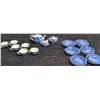 Image 1 : Blue and White Mini China Tea Set with Six Cups and Saucers