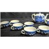 Image 4 : Blue and White Mini China Tea Set with Six Cups and Saucers