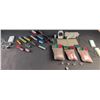 Image 1 : Model Train Accessories and Scenic Lot with Vehicles, Figures, and Scenery