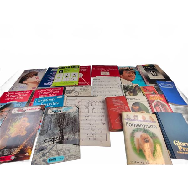 Songbooks, Sheet Music, and Books Including Piano Guides