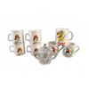Image 1 : 7 Fireman Mugs by Kiln Craft and Contenova with Glass Sugar Bowl