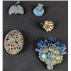 Image 2 : Costume Jewelry Lot With Chains, Brooches, Earrings, and Pins