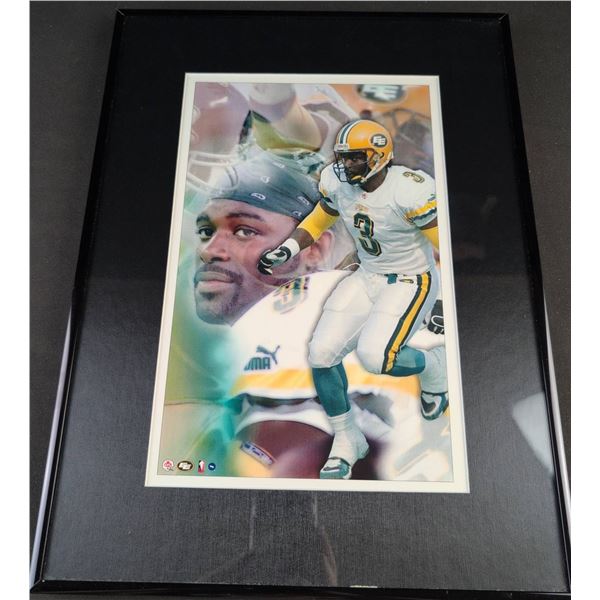 Edmonton Eskimos CFL Player Framed Poster Print with Team Branding