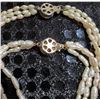 Image 2 : Three-Strand White Freshwater Pearl Necklace and Bracelet Set with Gold-Tone Clasps