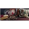 Image 1 : Holiday Decor With Santa Glass Plate, Christmas Figurines, Etc.
