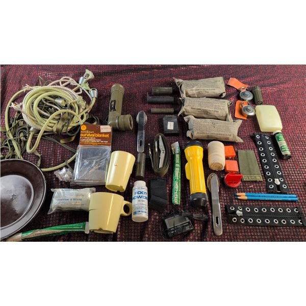 Military and Outdoor Survival Gear Lot