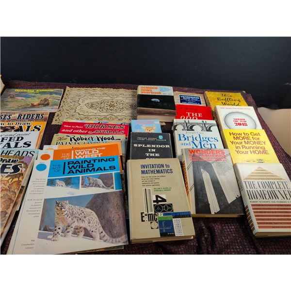 Book Lot: Art, Mathematics, Finance, and Variety Subjects