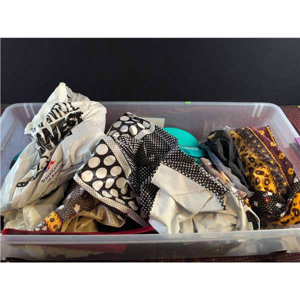 Fabric Pieces, Accessories and Black Canvas Bag