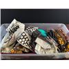Image 1 : Fabric Pieces, Accessories and Black Canvas Bag