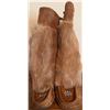 Image 1 : Rabbit Fur and Leather Moccasin Boots with Beaded Detail