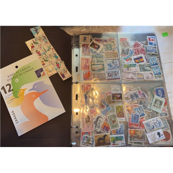 Worldwide Postage Stamp Album with Canadian and International Stamps