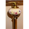 Image 2 : Brass Bed Frame with Porcelain Floral Accents and Mattress