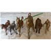 Image 1 : Six Cast Metal Horse Figurines in Various Finishes