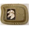 Image 2 : Ceramic Horse Figurines and Horse Motif Ashtray Set