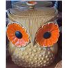 Image 4 : Owl Ceramic Cookie Jar, Ceramic Potato-Shaped Server, and 6 Wooden Goblets