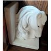 Image 2 : Equestrian Themed Book Collection with Porcelain Horse Head Bookends