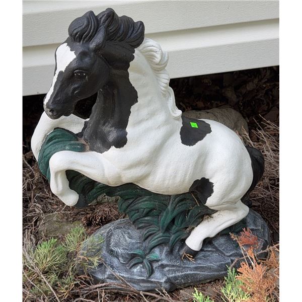 Painted Concrete Horse Garden Statue