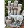Image 3 : Garden Statues: Angel with Harp and Deer with Welcome Sign