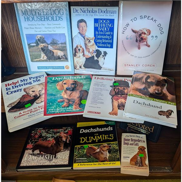Dog And Dachshund Themed Books, 11 Volumes