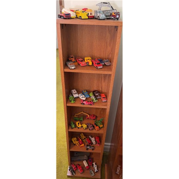 Diecast Toy Vehicles Collection With Wooden Shelf