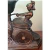 Image 3 : Metal Chariot Table Lamp with Frosted Glass Globe Shade