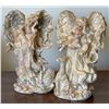Image 6 : Angel Figurines and Bell Set, Ceramic and Metal, 7 Pieces