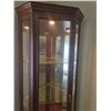 Image 2 : Corner Glass Display Curio Cabinet with Lighting