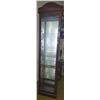 Image 1 : Tall Wood and Glass Display Cabinet with Glass Shelves