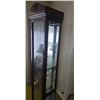 Image 2 : Tall Wood and Glass Display Cabinet with Glass Shelves