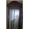 Image 3 : Tall Wood and Glass Display Cabinet with Glass Shelves