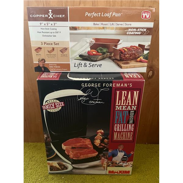 George Foreman Grill & Copper Chef Perfect Loaf Pan Set