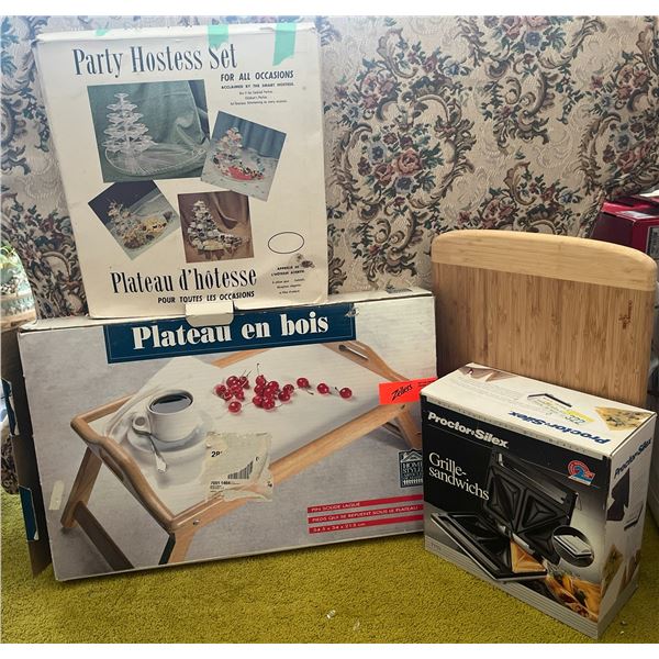 Entertaining Kitchen Bundle With Serving Pieces and Proctor-Silex Grill