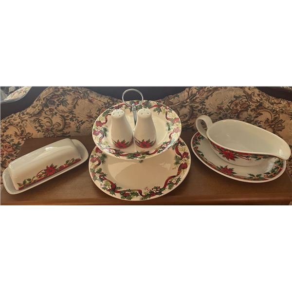 Poinsettia Christmas Serveware Set by Ancan