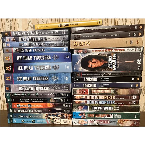 DVD TV Series Lot: Ice Road Truckers, Breaking Bad, Dog Whisperer, and More