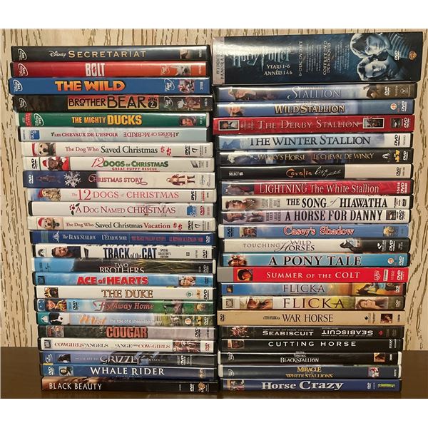Family and Horse-Themed DVDs, Includes Disney and Harry Potter
