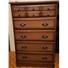 Image 1 : Wooden Chest of Drawers with Brass-Tone Handles, Made in Canada