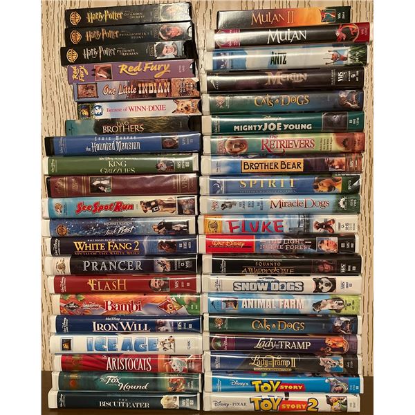 VHS Family Movies Including Disney and Warner Bros.