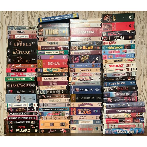 Large Mixed Lot of VHS Movies Assorted Titles